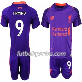 Camisetas Liverpool FIRMINO 9 Niño Segunda Equipacion 2018/2019